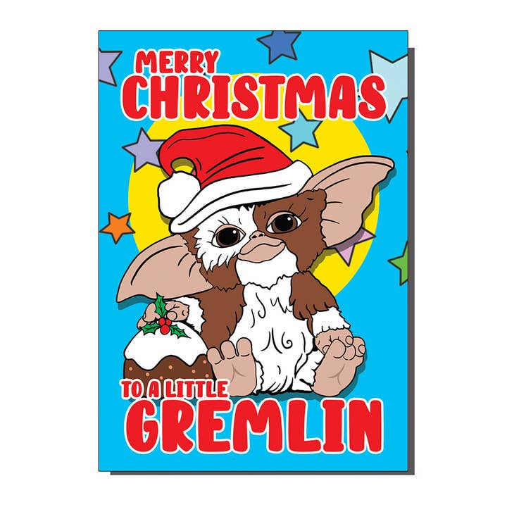 Christmas Gremlin Film Inspired Christmas Card for wholesale by Bite Your Granny
