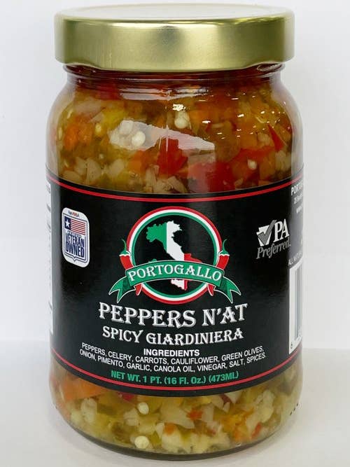 Spicy Giardiniera for wholesale by Portogallo Peppers N'AT