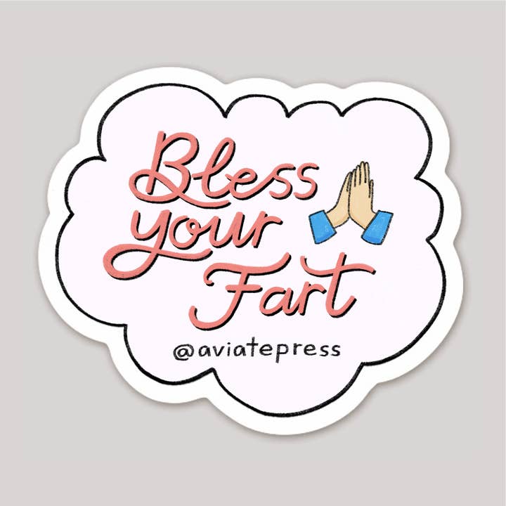 Funny Southern Bless Your Fart Vinyl Decorative Sticker for wholesale by Aviate Press