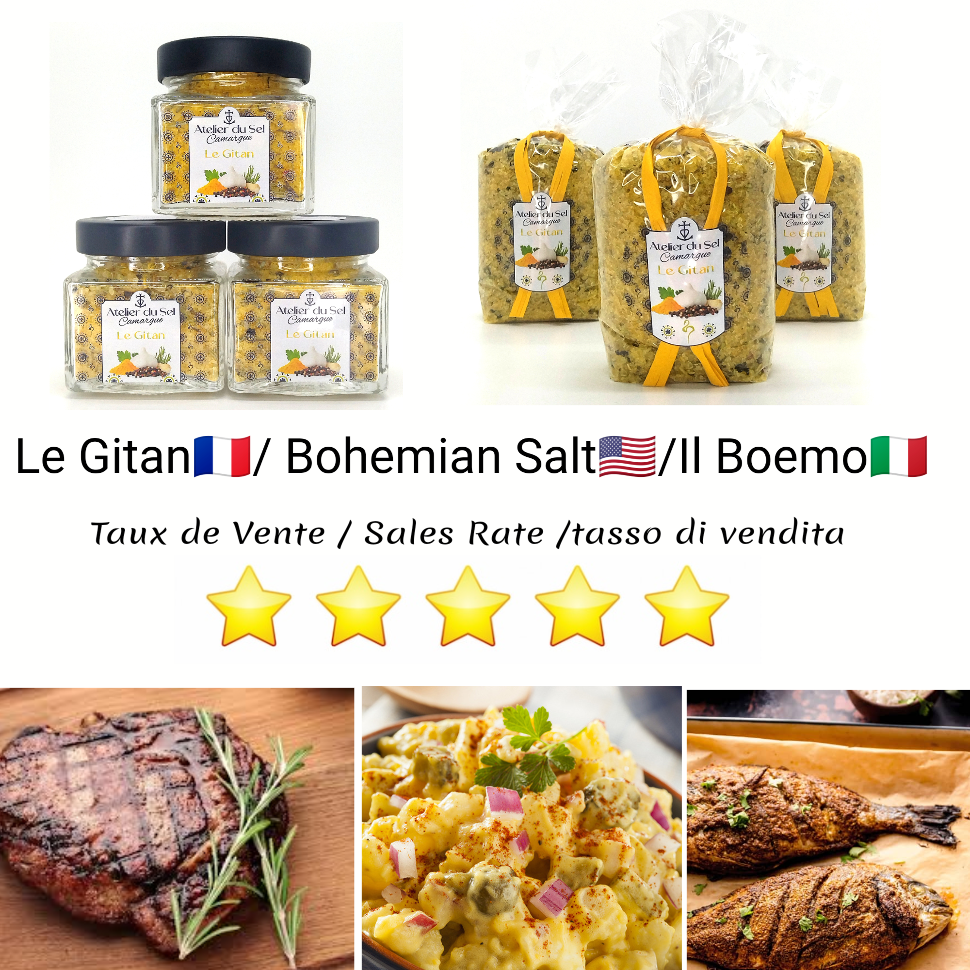 Atelier du Sel Camargue - Wholesale Salt - “The Gypsy” salt - 300gr 3