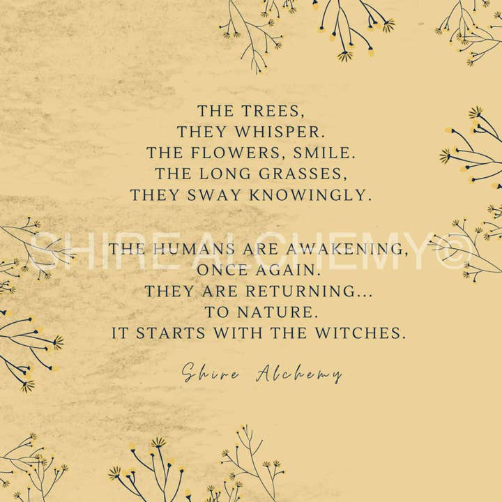It Starts With The Witches Poem Print per la vendita all'ingrosso da parte di Shire Alchemy