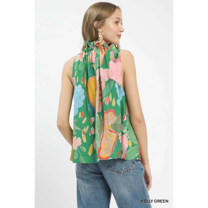 STYLE USA - Wholesale Tunic - Women's - NEW Multi-Color Floral Halter Neck Boho Top7