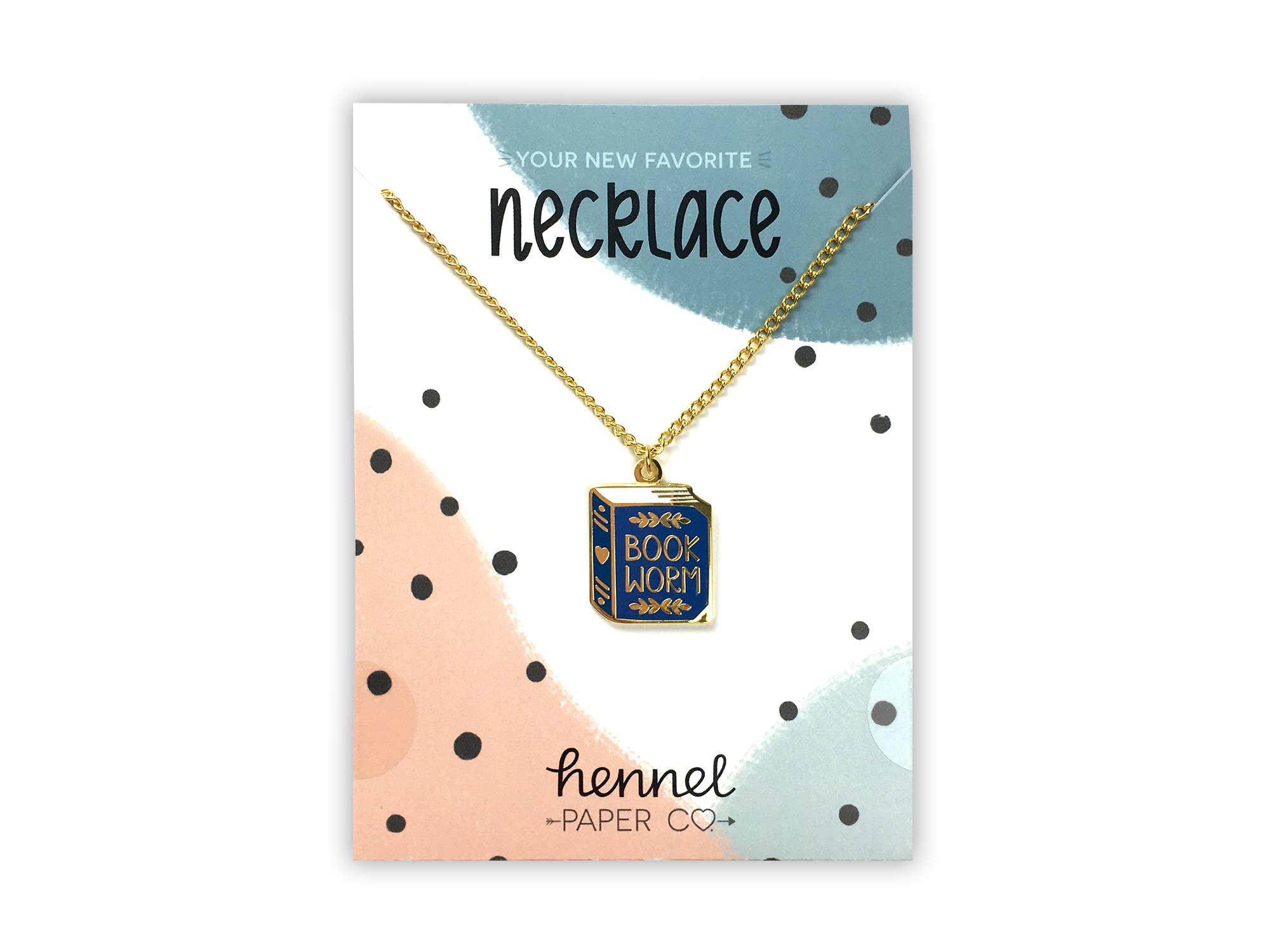 Hennel Paper Co. - Wholesale Pendant/Charm Necklace - Necklace - Bookworm2