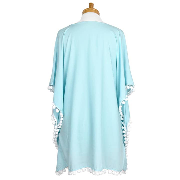 Taylor Hill Scarves & Co - Wholesale Kaftan – Women's - THSK1052: Baby Blue: Emily Kaftan Top4