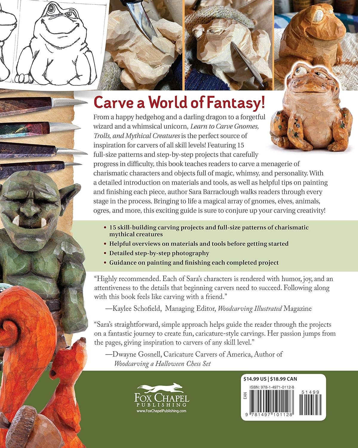 Fox Chapel Publishing - Wholesale Crafts, Hobbies & DIY - Learn to Carve Gnomes, Trolls, and Mythical Creatures1