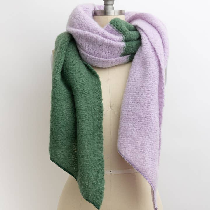 Leto Accessories - Wholesale Scarf - Women's - Trendy Cozy Colorblock Scarf – Double-Tone Comfort8