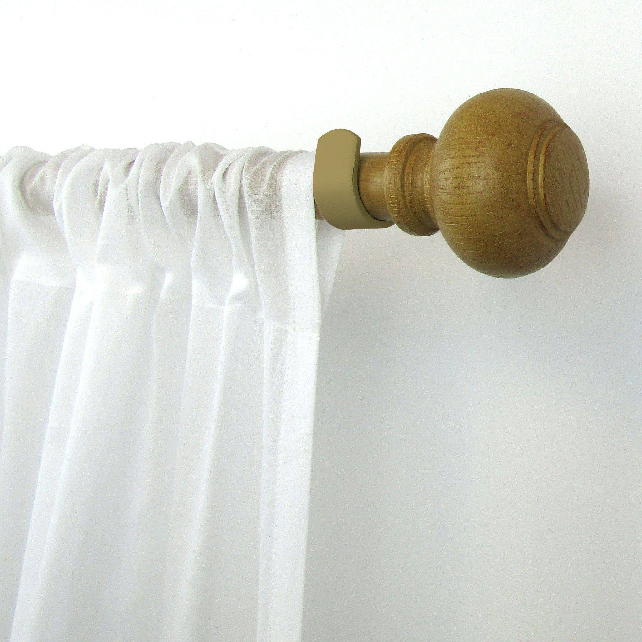Threadmade Home - Wholesale Curtain Rod - Rhinebeck Rustic Faux Wood 1" Window Drapery Single Curtain Rod13