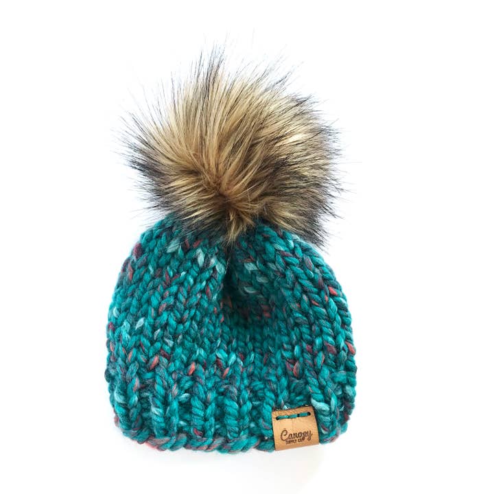 Canopy Supply Co. - Wholesale Beanie - Kids - Colorado Beanie > Kids and Baby Knit Faux Fur Pom Pom Hat