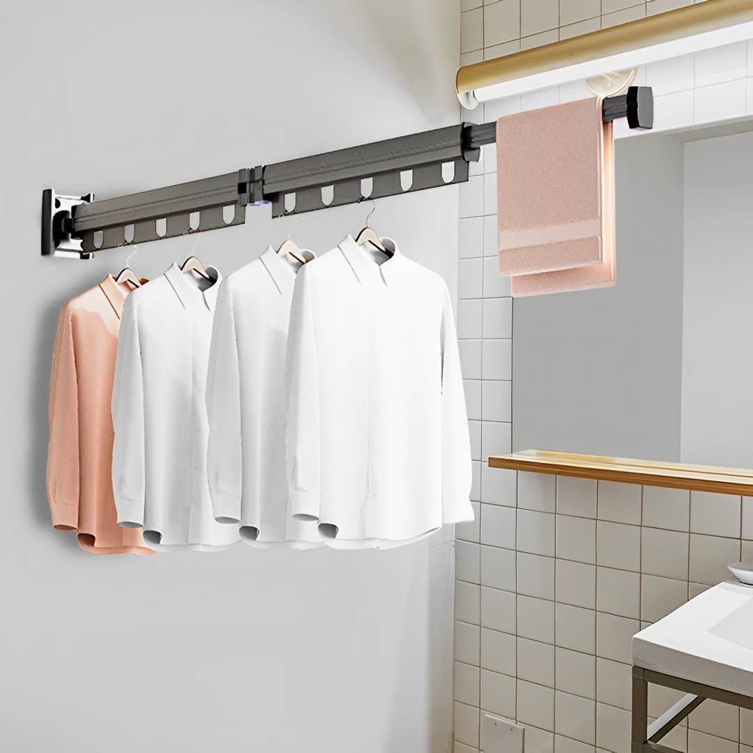SOGA International Pty Ltd - Wholesale Clothes Hangers - Wall-Mounted Clothing Dry Rack Retractable Hanger3