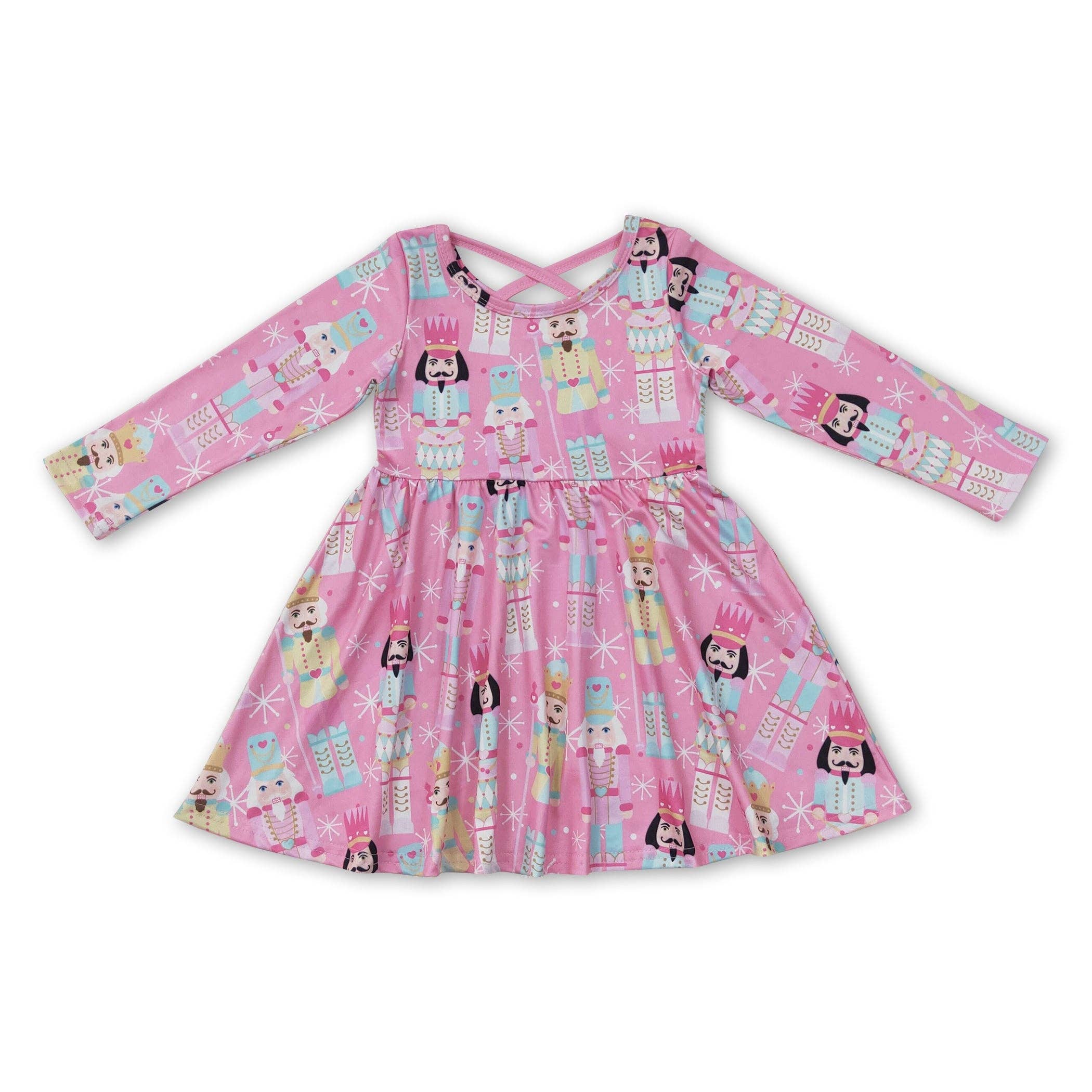 Yawoo Garments - Wholesale Dress - Kids - Pink long sleeves ballet girls Christmas dresses0