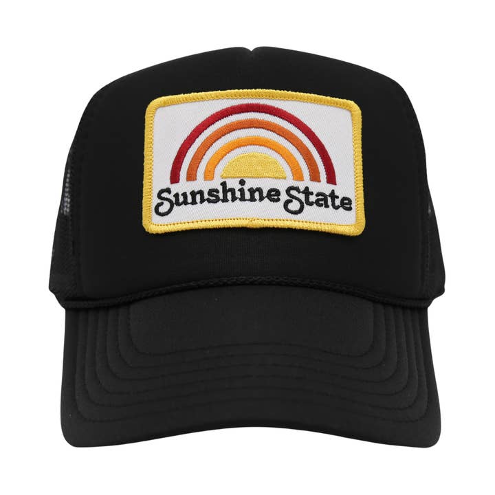 CASQUETTE CAMIONNEUR EN MOUSSE ARC-EN-CIEL - NOIR pour la vente par Sunshine State Goods