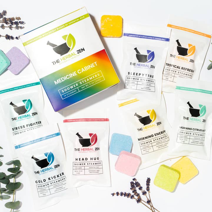 The Herbal Zen - Wholesale Shower Steamer/Bomb - Medicine Cabinet Shower Steamer Gift Box | Valentine’s Set6