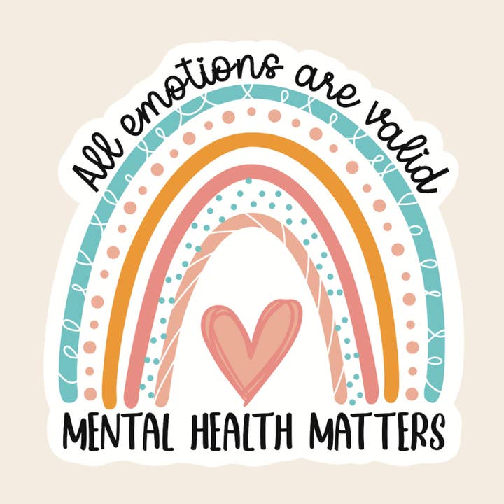 alle følelser er gyldige klistermærke, kindle, mental sundhed, sjov for engroshandel hos Rebel Roses