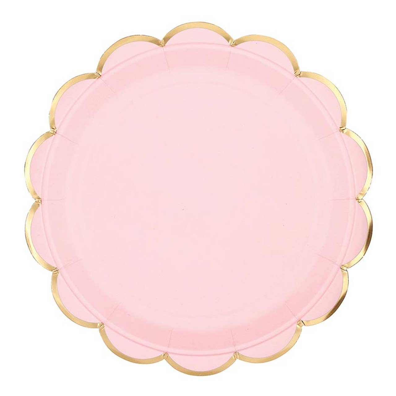 Slant Collections by Creative Brands - Wholesale Disposable Plate - Foil Round Scalloped Paper Plates - Confetti Colors - 8ct4