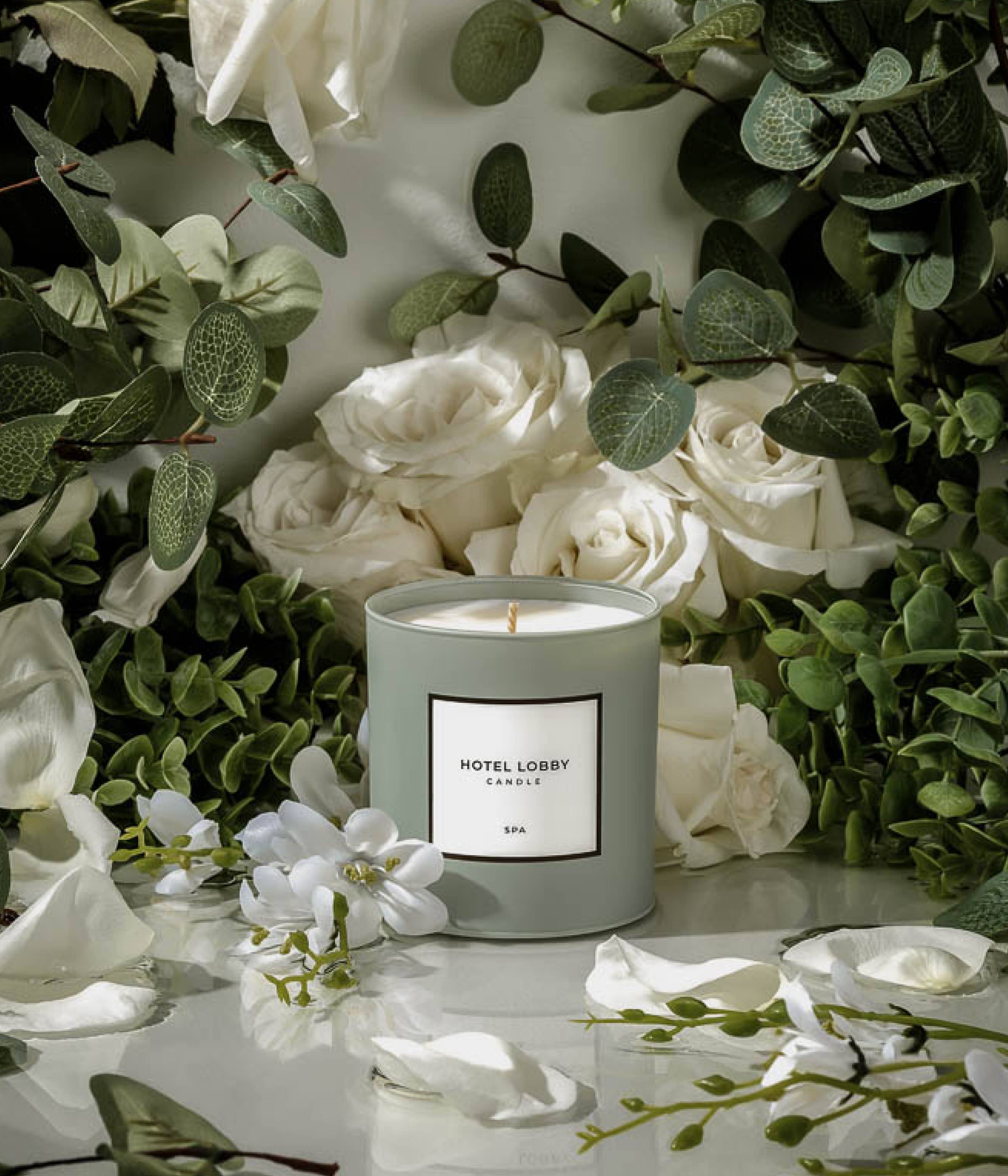 Hotel Lobby Candle - Wholesale Jar/Filled Candle - Spa - Relaxing Eucalyptus Luxury Soy Candle - 9.75 oz