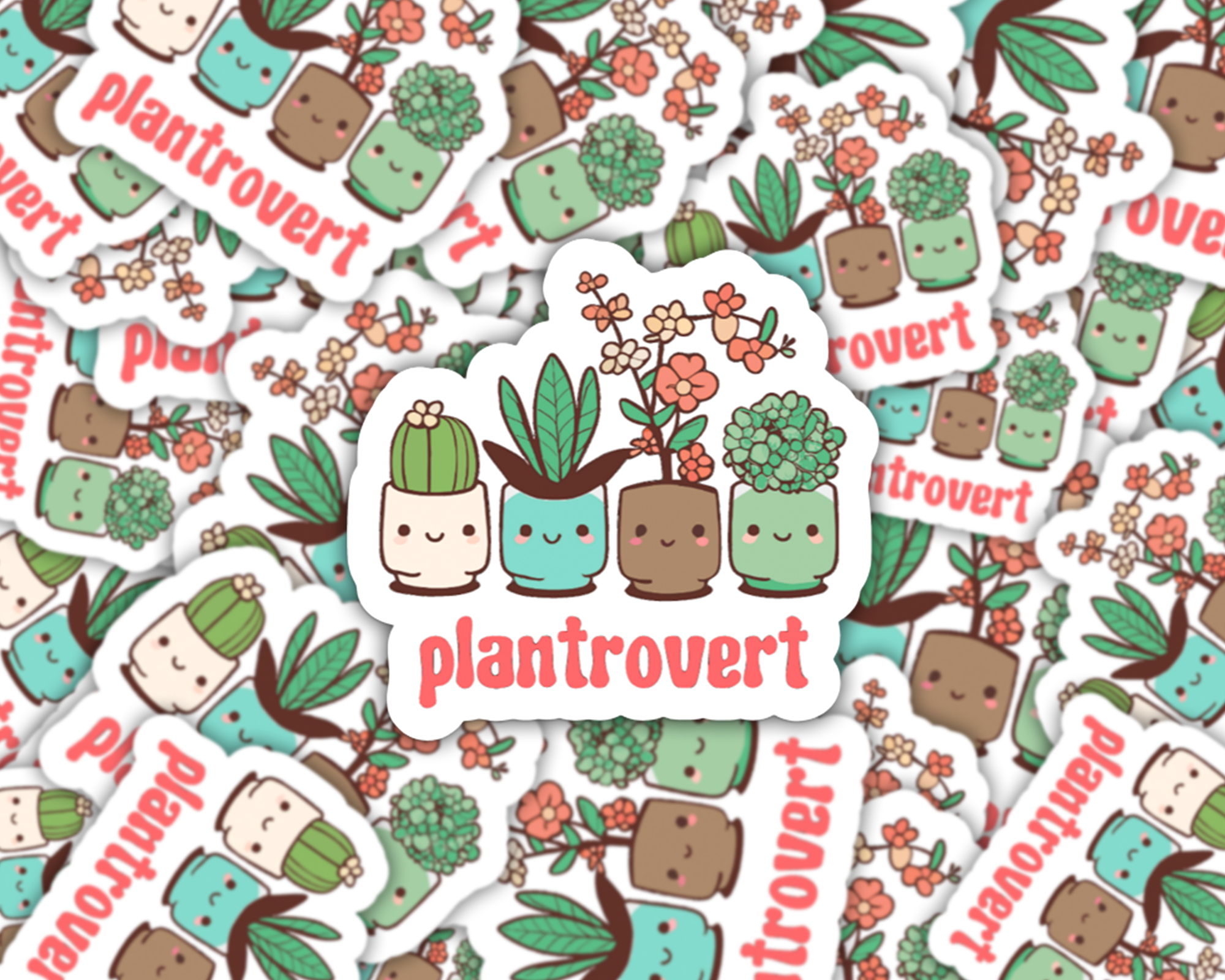 The Vinyl Rose - Wholesale Sticker - Plantrovert Cute Plant Sticker2