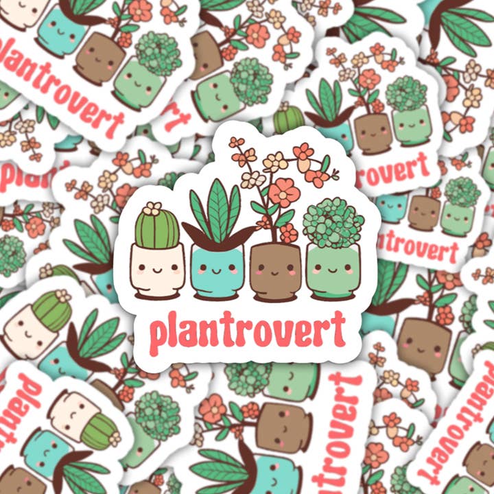 The Vinyl Rose - Wholesale Sticker - Plantrovert Cute Plant Sticker2