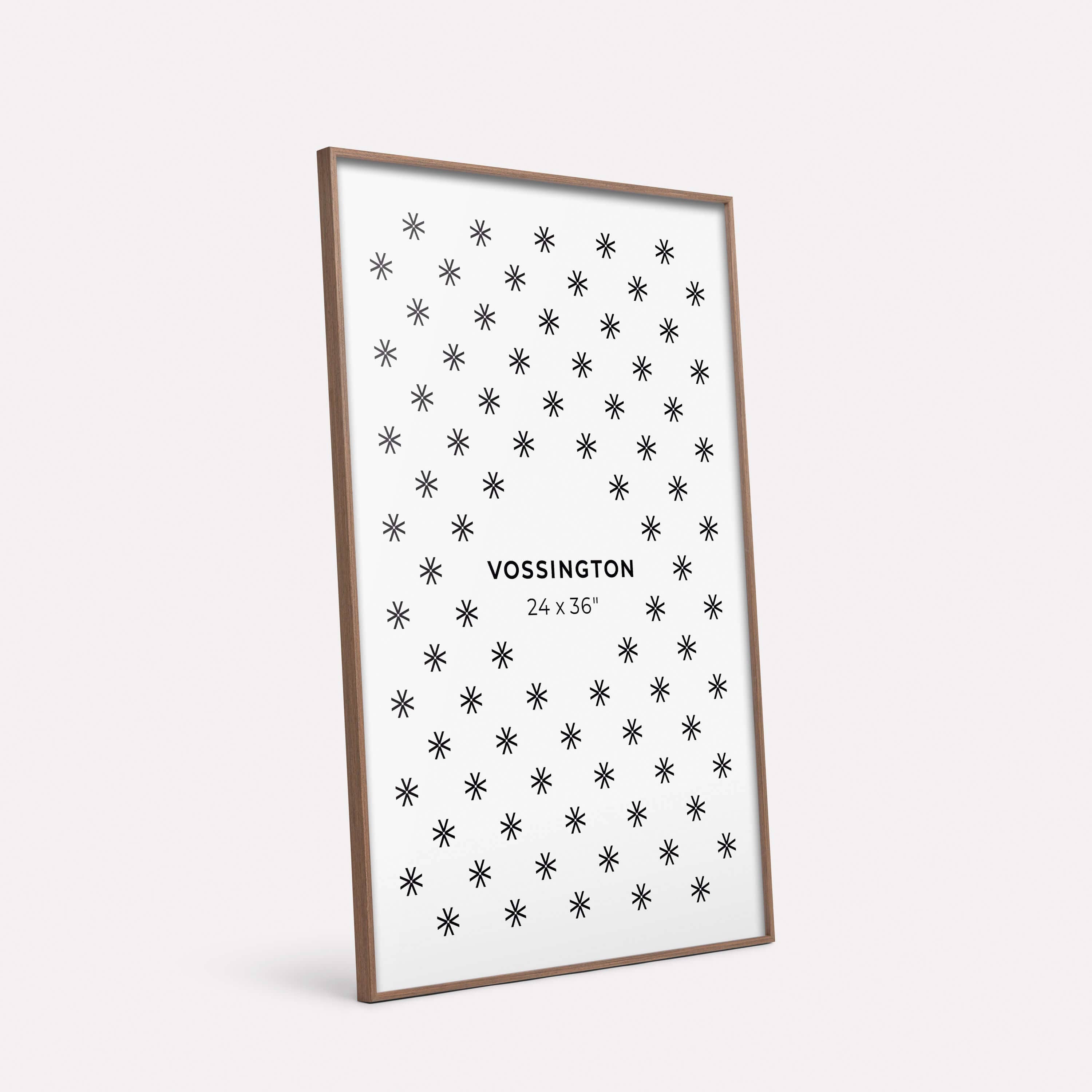 Vossington - Wholesale Picture Frame - 24x36" Thin Frame, Walnut1