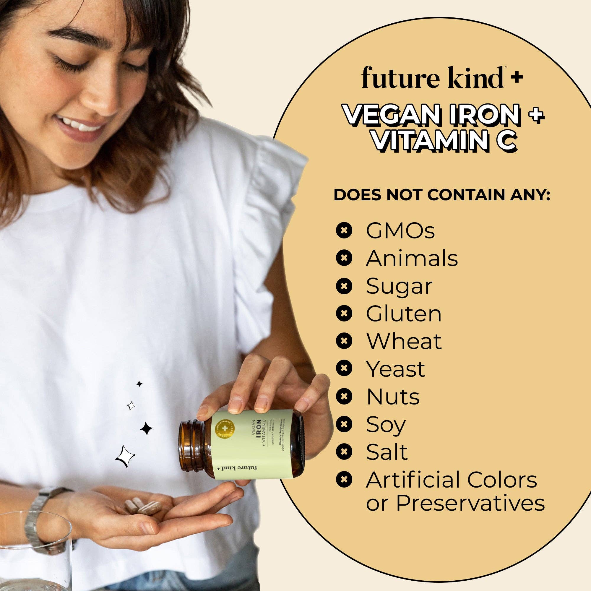 Future Kind - Wholesale Oral Supplement/Vitamin - Vegan Iron Supplement with Natural Vitamin C5