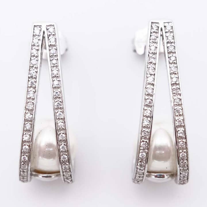 Mallorca pärlörhängen - 10 x 28 mm för wholesale av France Perles