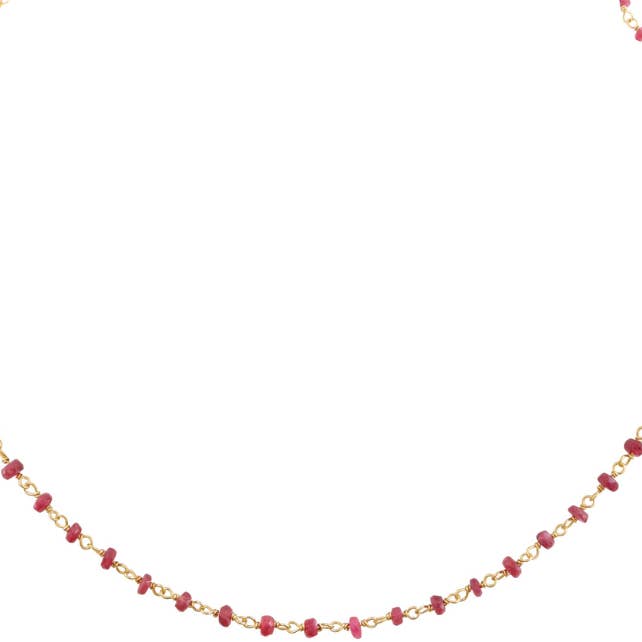 Collana a rosario con perline rubino per la vendita all'ingrosso da parte di POMEGRANATE