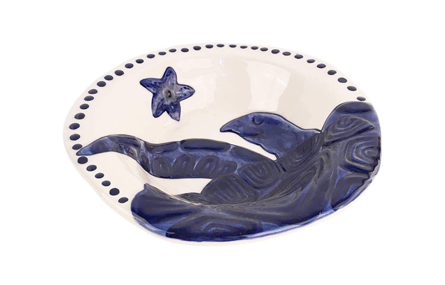 Blue Sky Clayworks - Vente Bol - BOL À SOUPE TORTUE DE MER MAGIQUE - BLEU COBALT0