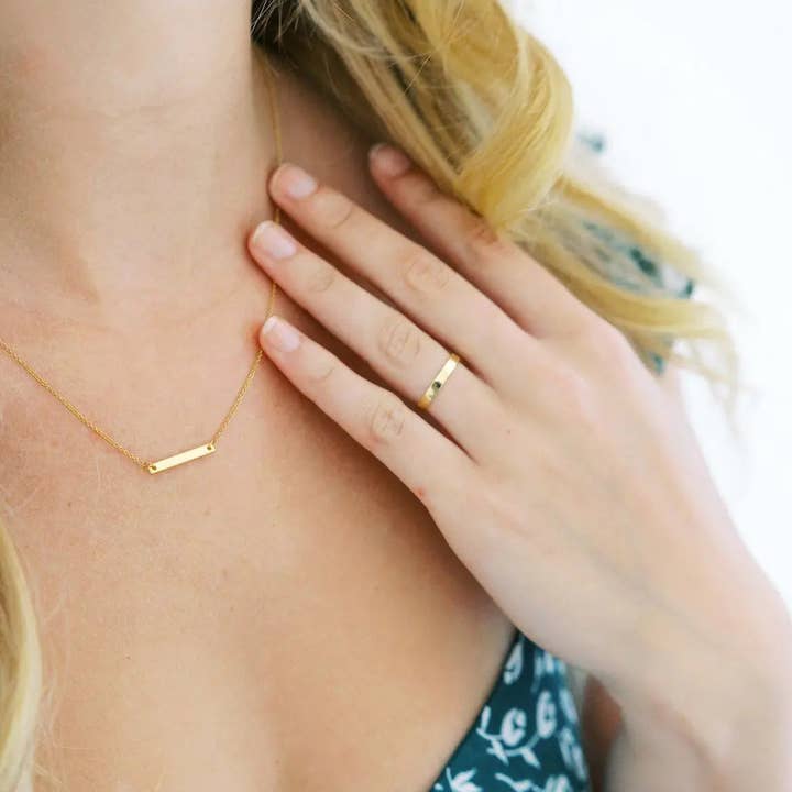 Honeycat Jewelry - Wholesale Band/Stacked Ring - Hammered Boyfriend Ring14