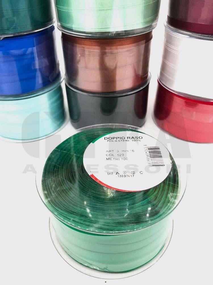 Gifa Accessori - Vente Ruban – emballage cadeau - Ruban double satin 100 % polyester 1,5 cm3