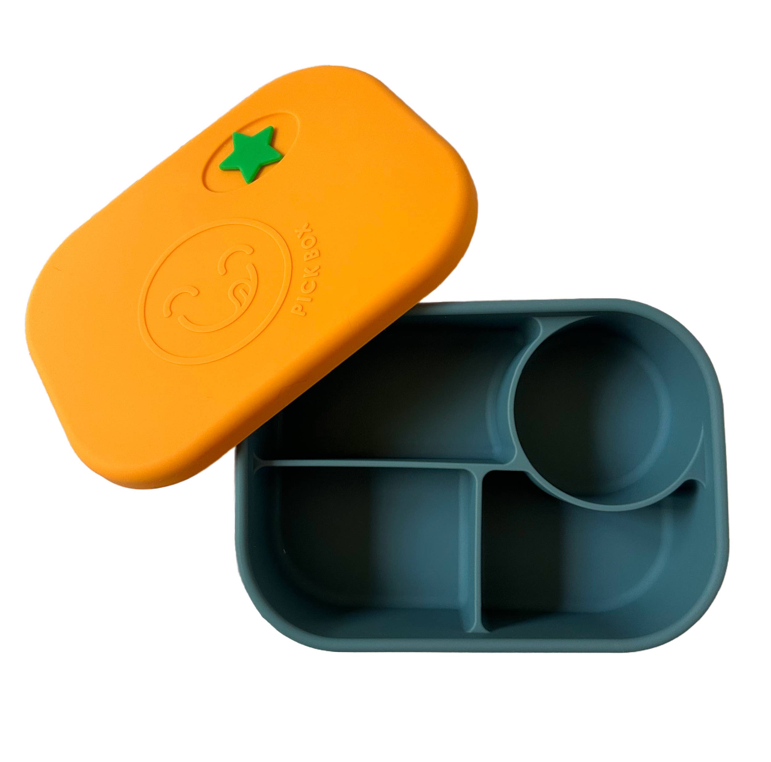 Pick Plates - Vente Sac/boîte repas – enfant - Boîte à déjeuner Bento Pick Box en silicone à 4 compartiments6