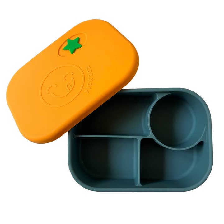 Pick Plates - Vente Sac/boîte repas – enfant - Boîte à déjeuner Bento Pick Box en silicone à 4 compartiments6