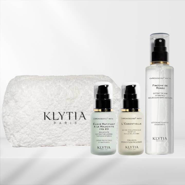 KLYTIA - Morgonkit 3 Anti-Åldrande Behandlingar och Resefodral för wholesale av KLYTIA PARIS SAS