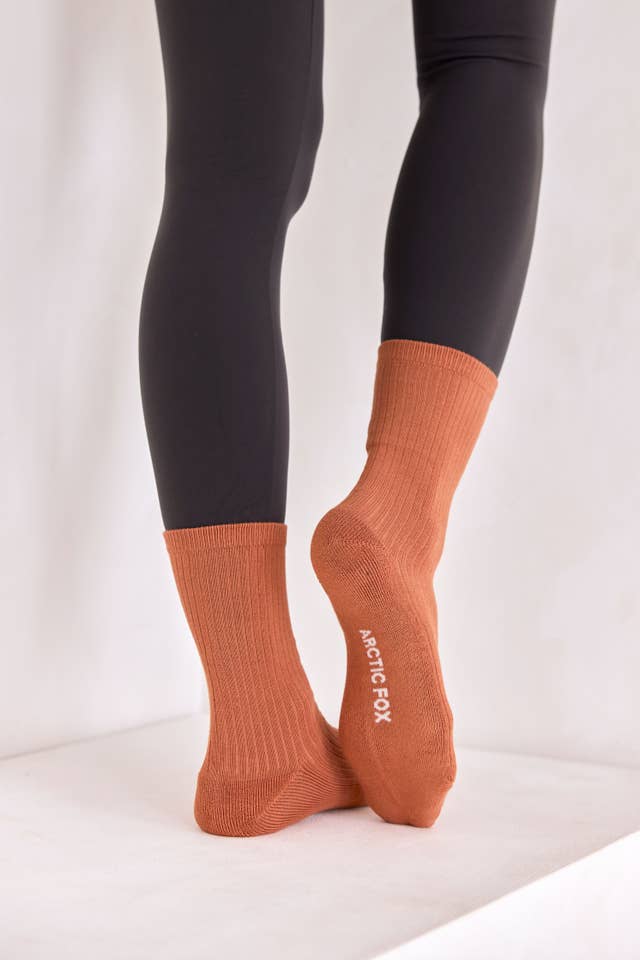 ARCTIC FOX & CO. - Wholesale Socks – Women's - The Everyday Socks - 100% Bamboo - Terracotta Clay - AW254