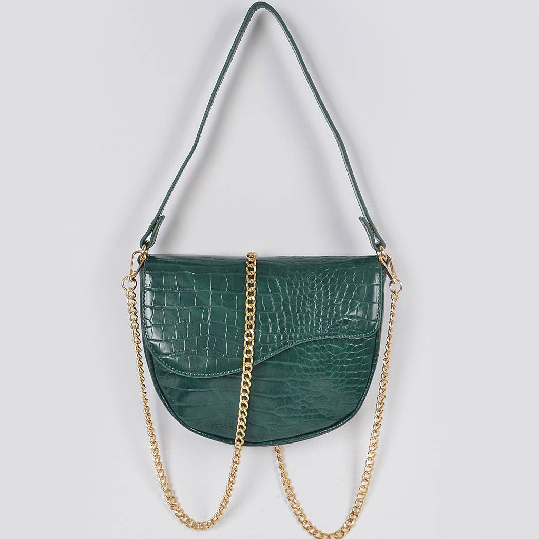 3AM BY H&D ACCESSORIES - Wholesale Shoulder Bag - Women's - Faux Croc Chain Shoulder Bag6