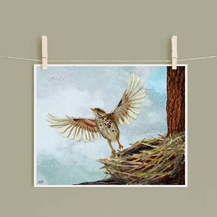 Graduate Fledgeling - print for wholesale by Found & Rewound