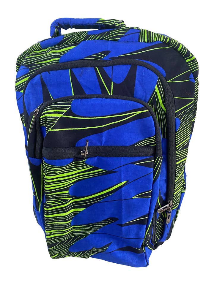 Afrikansk Print Rygsæk | Laptop Taske for engroshandel hos Satsuma Wholesale