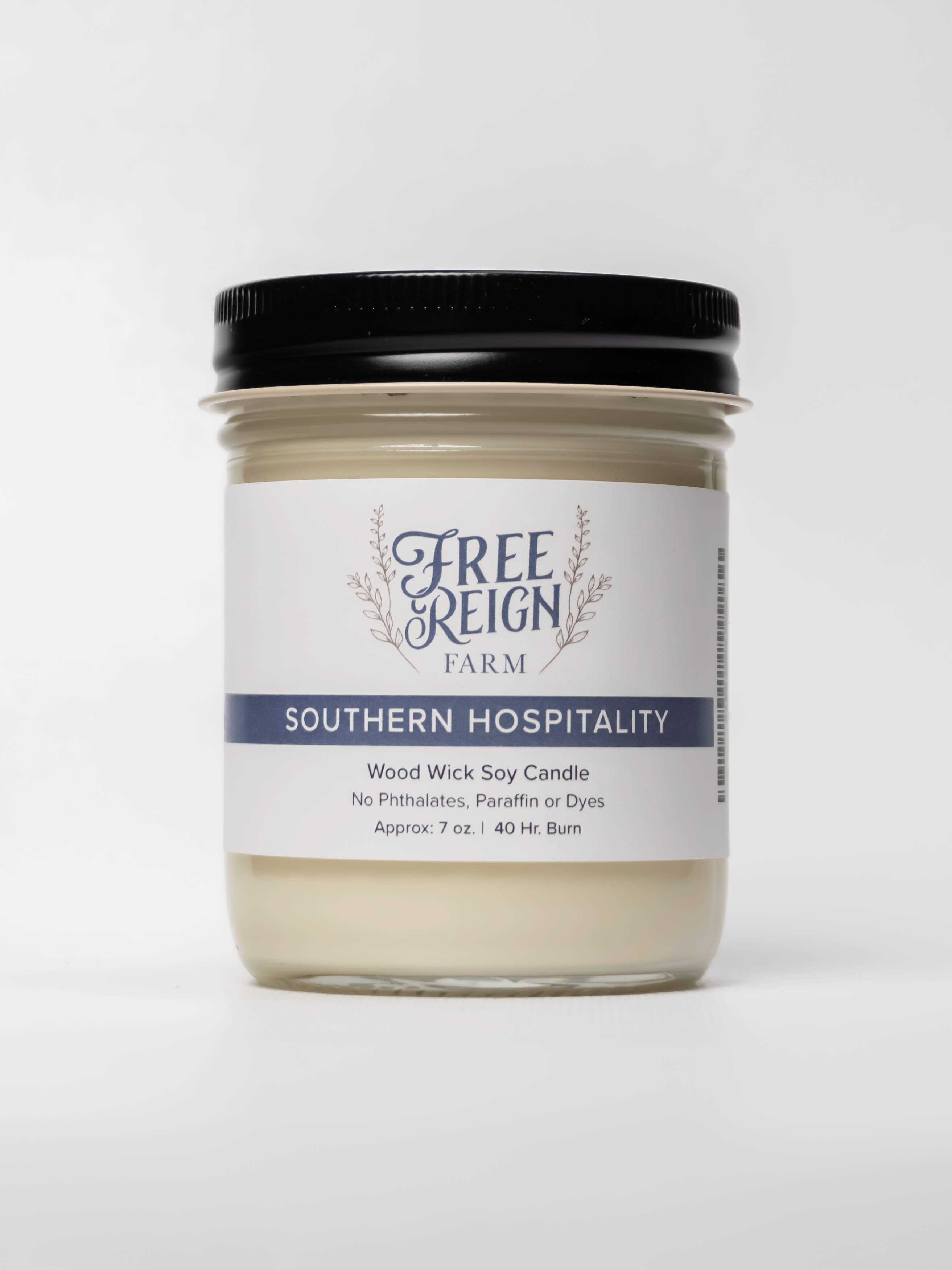 Free Reign Farm - Wholesale Jar/Filled Candle - NEW 7oz Wood Wick Soy Candles4