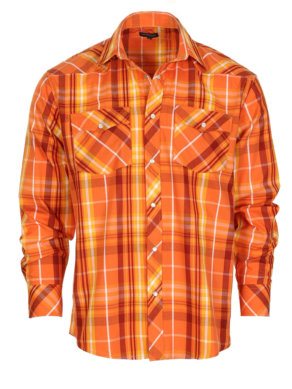 b-one inc – wholesale Buttoned-down shirt – Men's – Men's Pearl Snap Button Down Plaid Long Sleeve Western Shirt8
