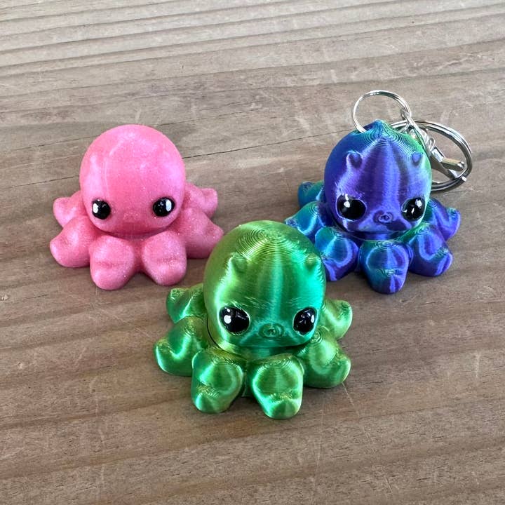 Baby Octopus Fidget Spinner Keychain & Toy for wholesale by LNZ Custom Design