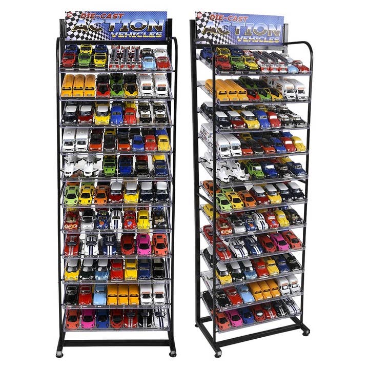 La Luna Bella - Toys - Wholesale Toy Car/Truck - Kids - METAL DISPLAY RACK AND 156 PC VEHICLE BUNDLE 1 LLB Car Toys