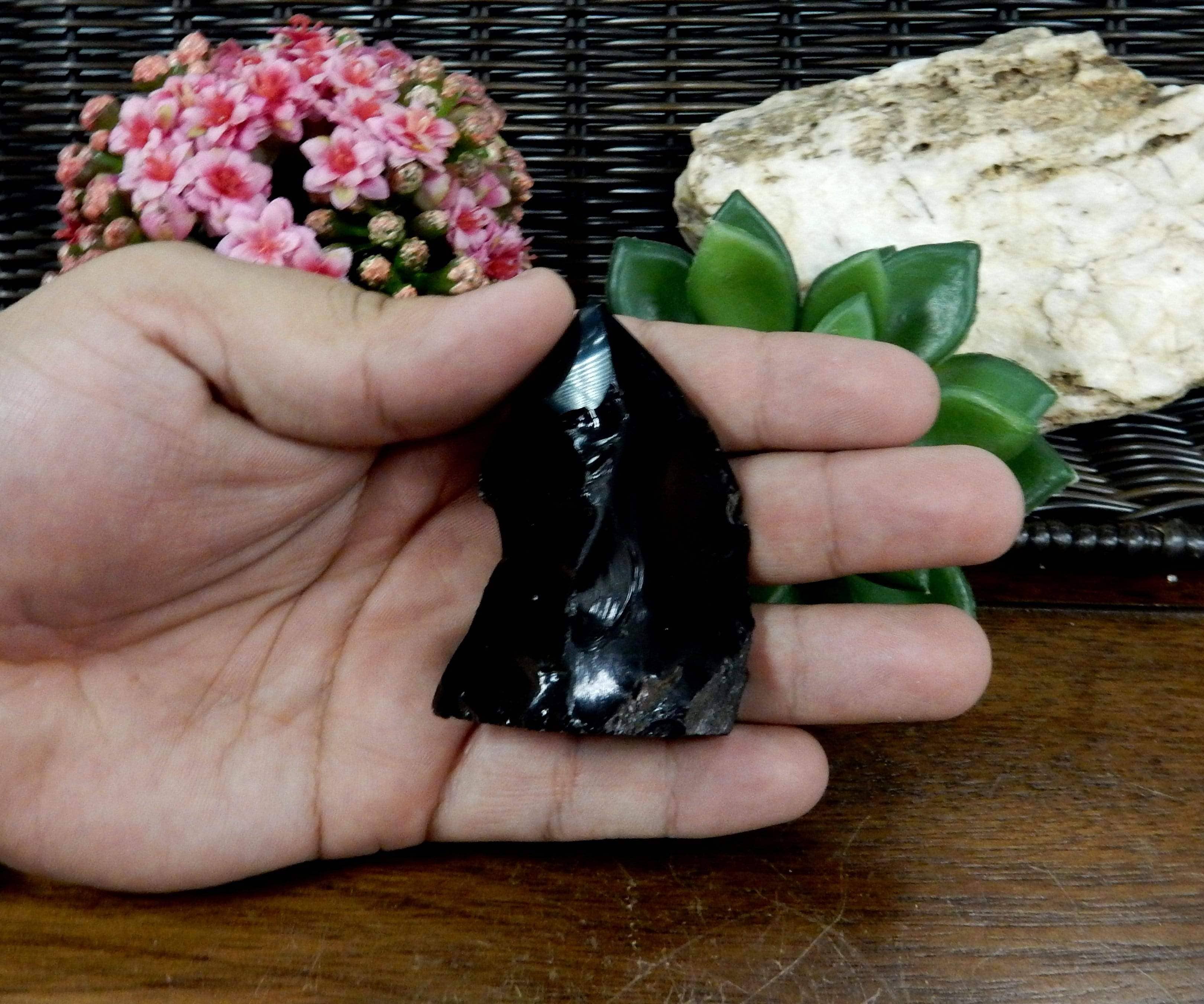 Rock Paradise - Wholesale Spiritual Stone/Crystal - Crystal Black Obsidian Semi Polished Points By Weight3