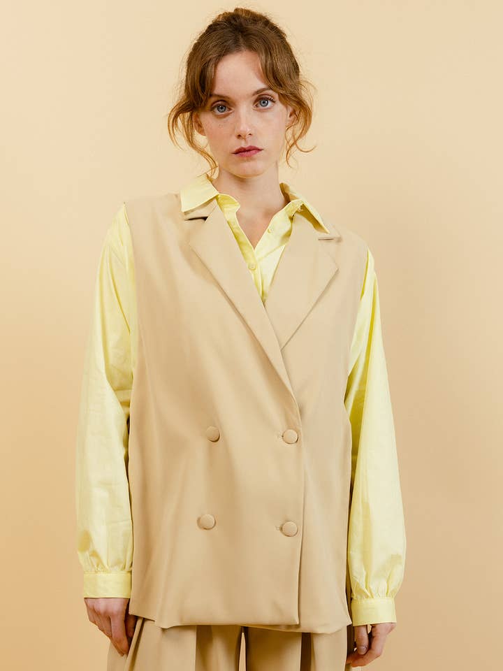 ANAÉ SLEEVELESS OPEN SIDE VEST for wholesale by EMILIE K