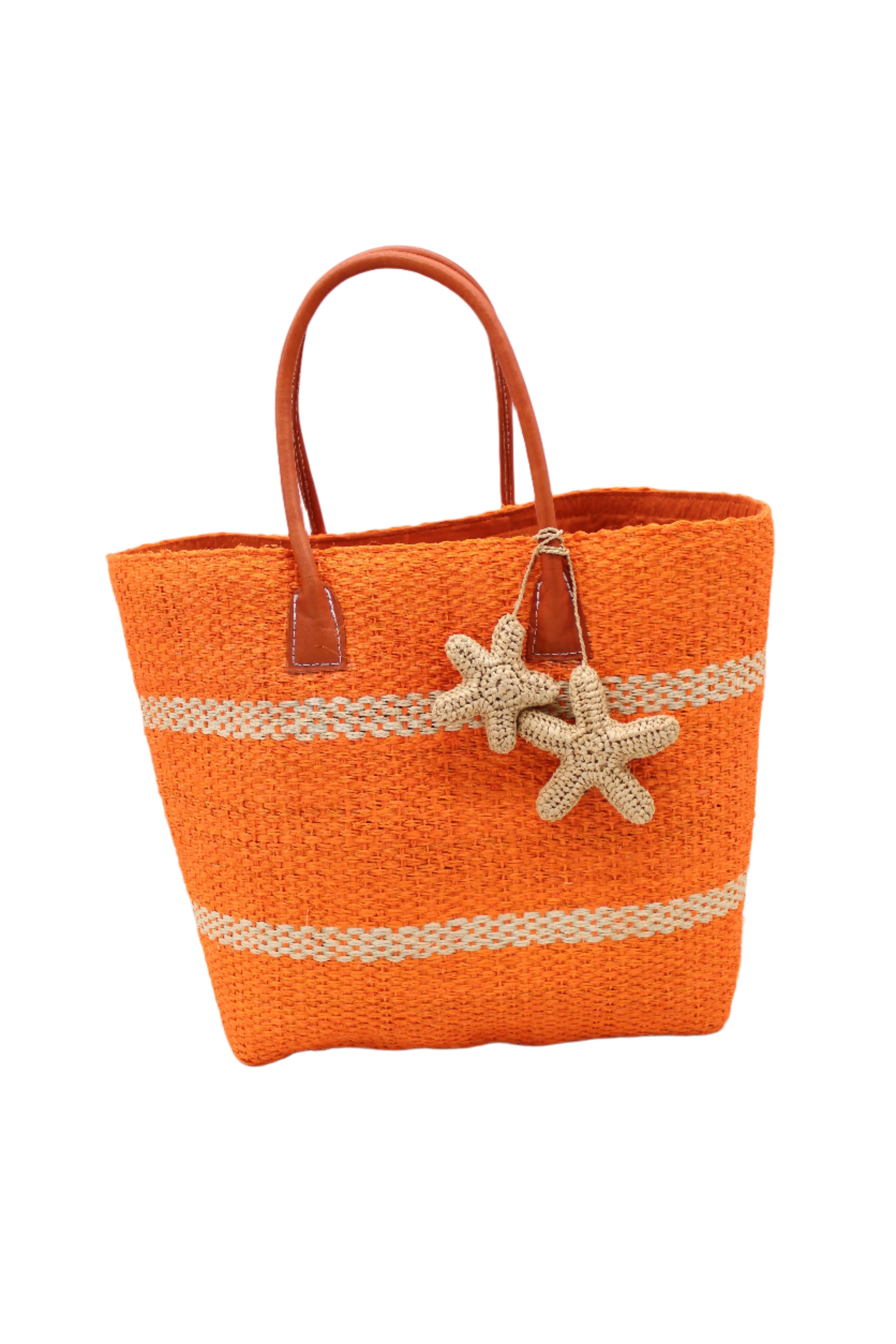 Shebobo – Großhandel Schultertasche – Unisex – Havanna Sisal-Korbtasche mit Seestern-Charme-Verzierung5