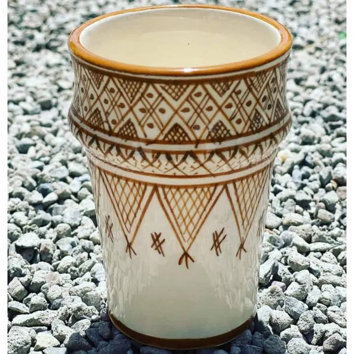 Waanda GmbH - Venta al por mayor Taza - Taza de café marroquí de cerámica hecha a mano TRIA1