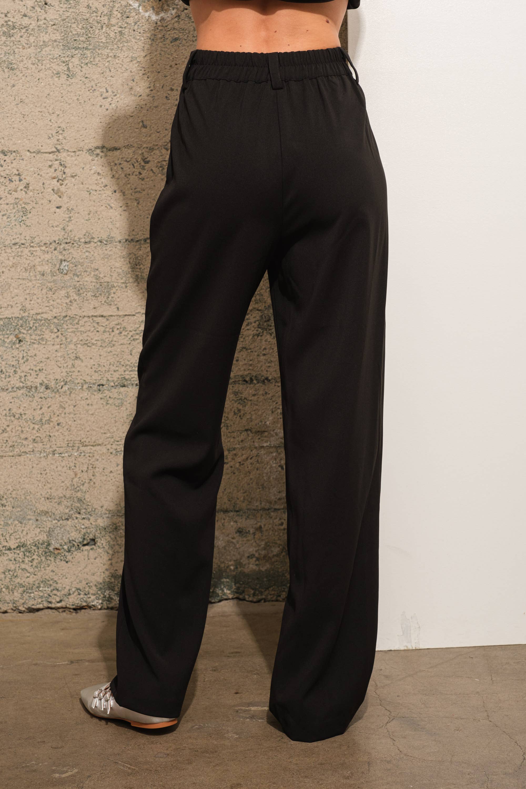 Blue B - Vente Pantalon – femme - Pantalon formel taille mi-haute à jambes droites légèrement fuselées2