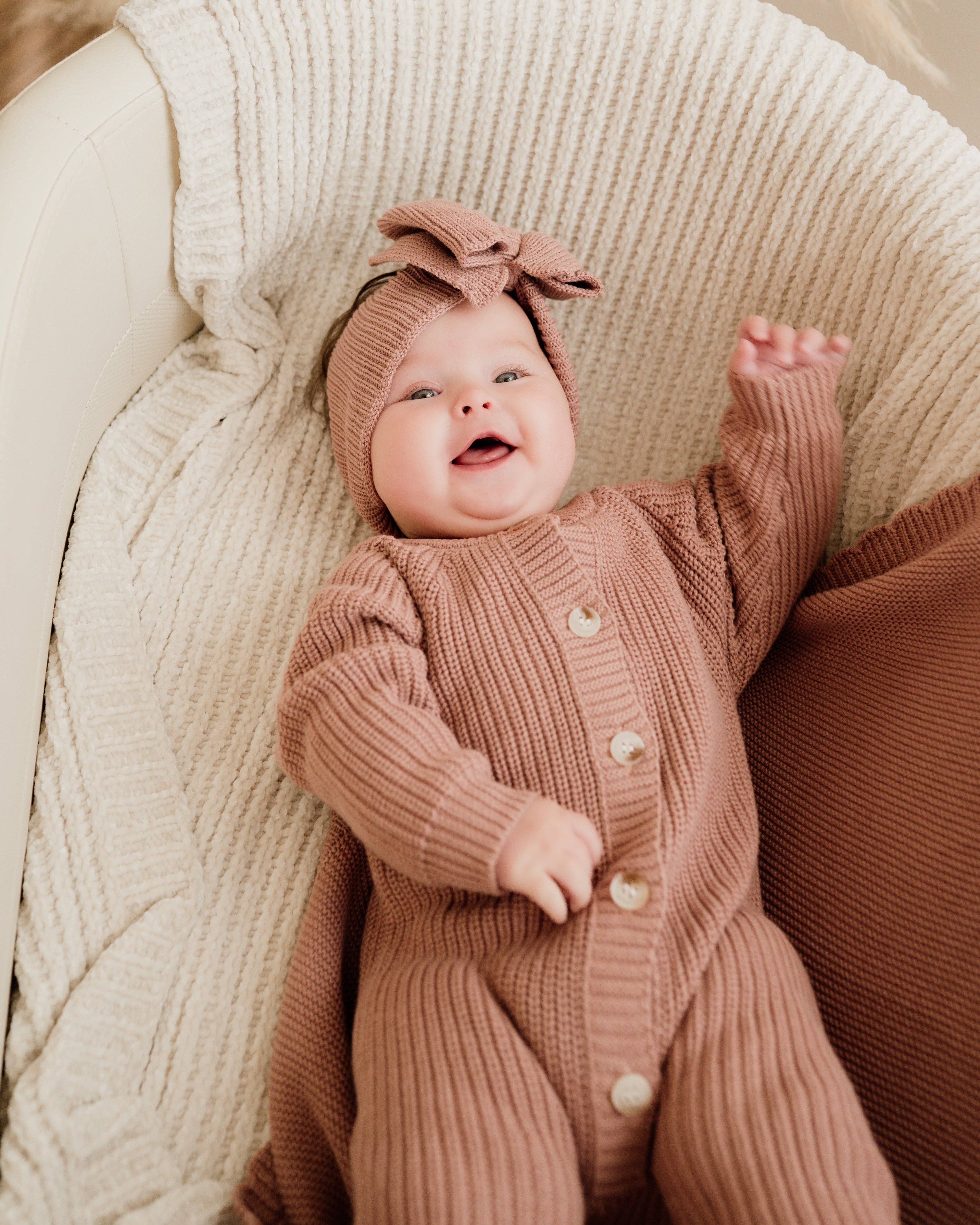 Pine Kids - Wholesale Jumpsuit - Baby - Button Knit Jumpsuit - Vintage Rose3