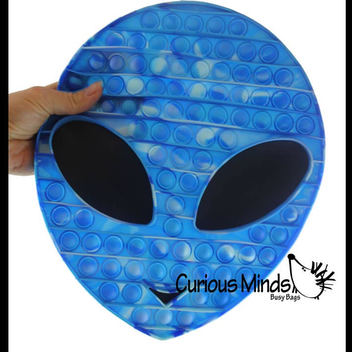 Curious Minds Toys - Wholesale Fidget Toy - Kids - 1 Jumbo Alien Bubble Pop Fidget Toy - Silicone Push Poke Bub5