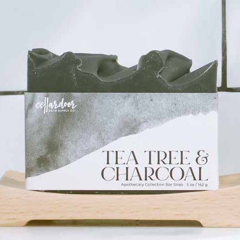 Tea Tree & Trækul Bar Sæbe for engroshandel hos Cellar Door Bath Supply Co.