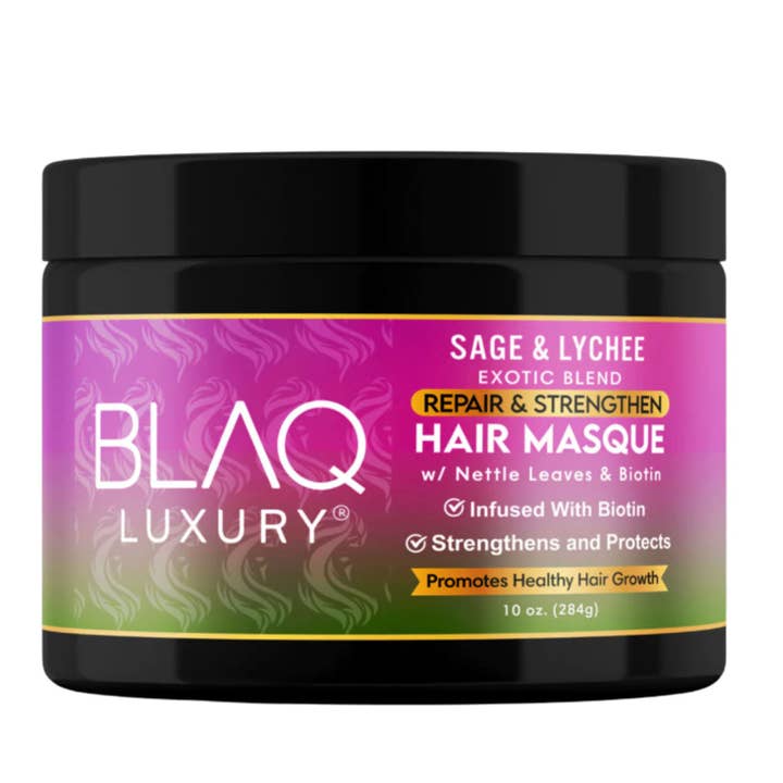 KT Supply - Wholesale Hair Mask - Blaq Luxury Sage Lychee Hair Masque, 10 Oz.