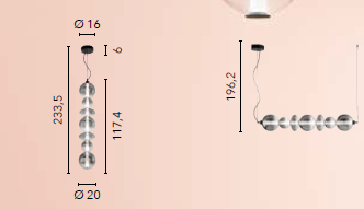 Gruppo F.T - Wholesale Chandelier/Hanging Light - KEMET LED suspension in metal with smoked glass diffusers11