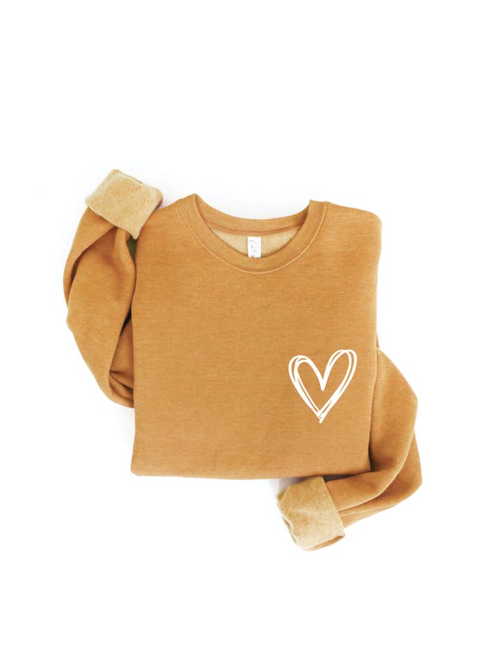 OAT COLLECTIVE - Wholesale Graphic Sweatshirt - Women's - HEART Graphic Sweatshirt11